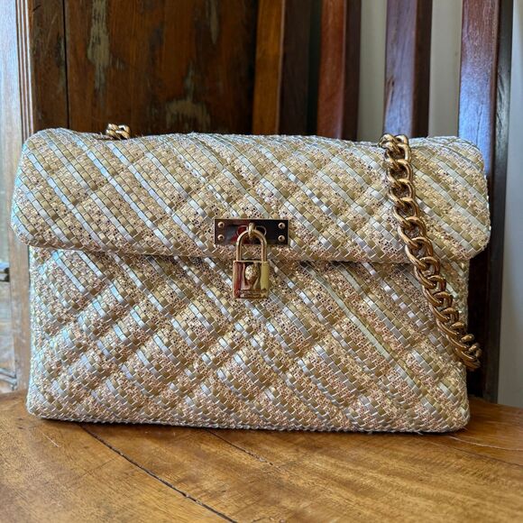  Kurt Geiger London Metallic Padlock Chain Shoulder Crossbody Bag - Picture 10 of 14